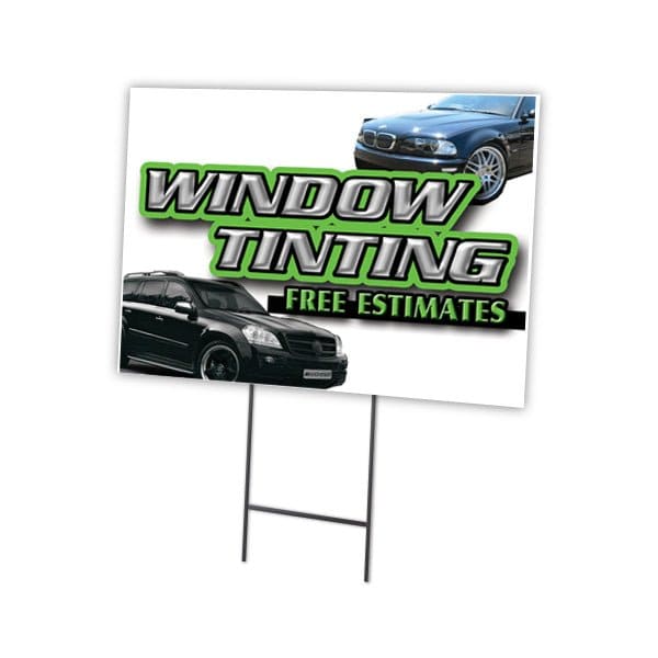 Window Tinting Free Es Yard & Stake outdoor plastic coroplast window, C-1824 Window Tinting Free Es